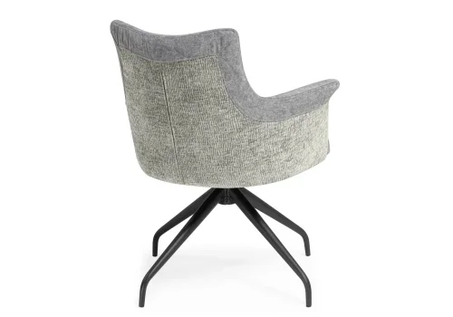 Стул на металлокаркасе Kaser 360 крутящийся grey / black 15841 Woodville, серый/шенилл кашемир, ножки/металл/чёрный, размеры - ****660*580мм фото 4