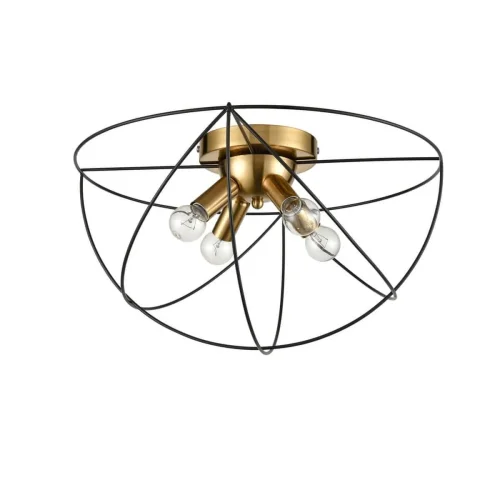 Светильник потолочный лофт Asteroide VL5342L04 Vele Luce золотой чёрный 4 лампы, основание чёрное золотое в стиле современный  фото 4