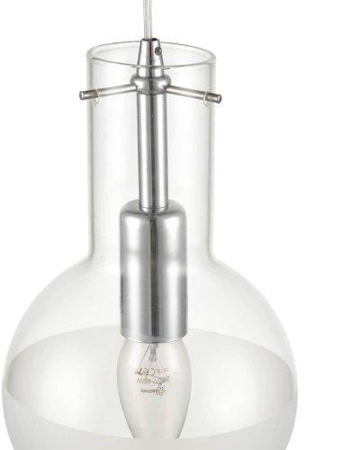 Светильник подвесной Cesare VL1913P01 Vele Luce белый 1 лампа, основание хром в стиле современный шар фото 4