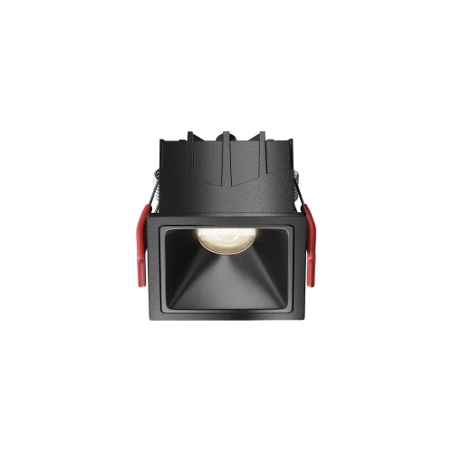 Светильник точечный LED Alfa LED DL043-01-10W4K-SQ-B-1 Maytoni чёрный на 1 лампу, основание чёрное в стиле современный хай-тек квадратный