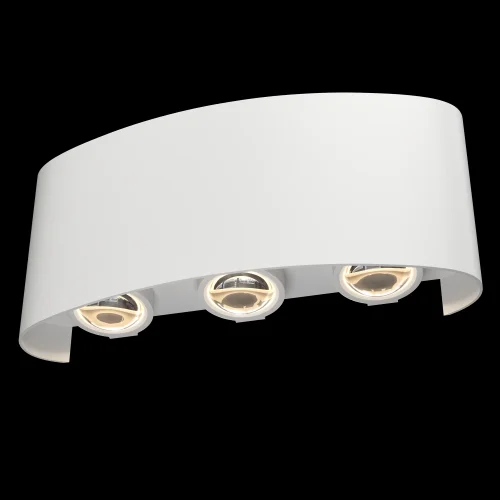 Настенный светильник LED Strato O417WL-L6W3K Maytoni уличный IP54 белый 1 лампа, плафон белый в стиле современный LED
