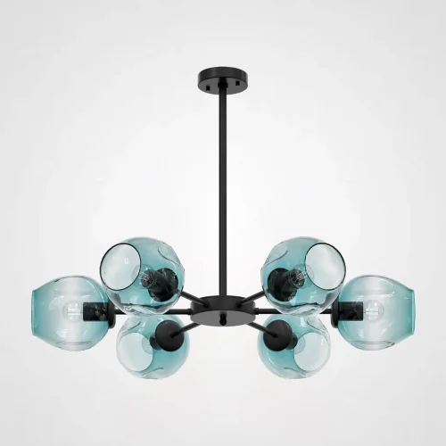 Люстра на штанге MARINE B 6 Black/Blue 189679-26 ImperiumLoft голубая на 6 ламп, основание чёрное в стиле скандинавский Люстра на штанге MARINE B 6 Black/Blue 189679-26 ImperiumLoft голубая на 6 ламп, основание чёрное в стиле скандинавский