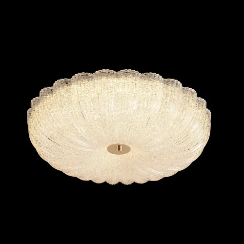 Светильник потолочный LED с пультом SOLARIS PL400 Crystal Lux прозрачный на 1 лампу, основание золотое в стиле современный 