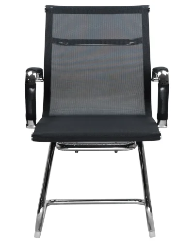 Офисное кресло для посетителей 102N_Mesh-LMR CODY MESH, цвет сиденья черный, цвет основания хромированная сталь Dobrin, чёрный/сетка, ножки/металл/хром, размеры - ****535*600 фото 7