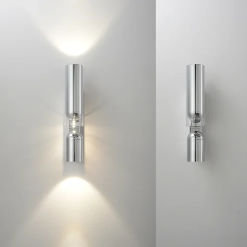 Бра LED VENTO AP15W LED CHROME Crystal Lux прозрачный на 1 лампу, основание хром в стиле современный фото 2