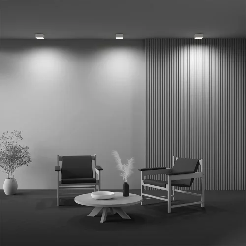 Светильник накладной LED Zon C032CL-12W4K-SQ-W Maytoni белый на 1 лампу, основание белое в стиле современный фото 8