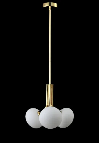 Светильник подвесной ALICIA SP3 GOLD/WHITE Crystal Lux белый 3 лампы, основание золотое в стиле современный  фото 4