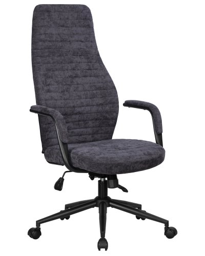 Офисное кресло для руководителей DOBRIN LOKI (антрацит (VRH230-01)) цвет сиденья антрацит (VRH230-01), цвет основания черный Dobrin, антрацит/текстиль, ножки/металл/, размеры - 1175*1260****