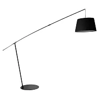 Торшер Wrangell GRLSP-0505 Lussole изогнутый чёрный 1 лампа, основание чёрное в стиле классический
