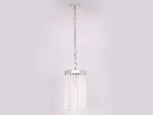Светильник подвесной 10111/S Newport прозрачный 1 лампа, основание никель в стиле классический 