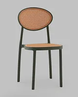Стул Junie, пластиковый, зелёный УТ000040848 Stool Group, коричневый/пластик, ножки/металл/зелёный, размеры - *870****