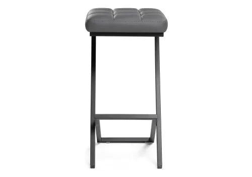 Полубарный стул Амаури темно-серый / черный матовый 507433 Woodville, серый/искусственная кожа, ножки/металл/чёрный, размеры - ****350*360 фото 2