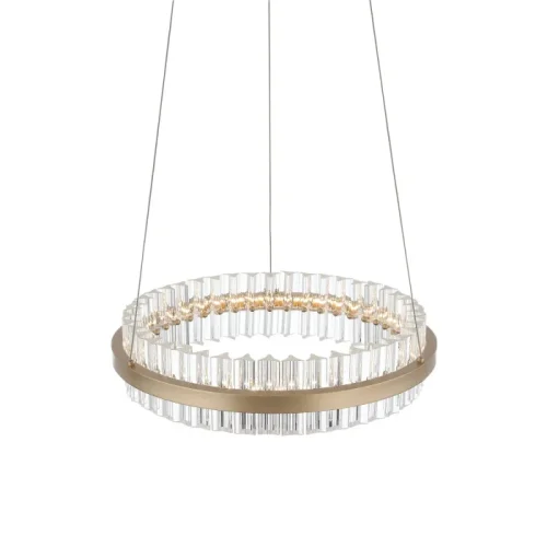 Светильник подвесной LED Cherio SL383.203.01 ST-Luce прозрачный на 1 лампу, основание золотое в стиле современный фото 2