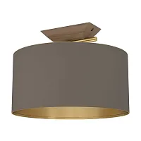 Светильник потолочный Santandria 390335 Eglo коричневый 1 лампа, основание коричневое латунь в стиле кантри современный 