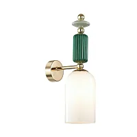 Бра Candy 4861/1W Odeon Light белый 1 лампа, основание золотое в стиле классический 