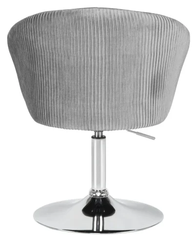 Кресло дизайнерское  8600-LM,  цвет сиденья серый велюр (1922-19), цвет основания хром Dobrin, серый/велюр, ножки/металл/хром, размеры - 750*900***600*570 фото 5