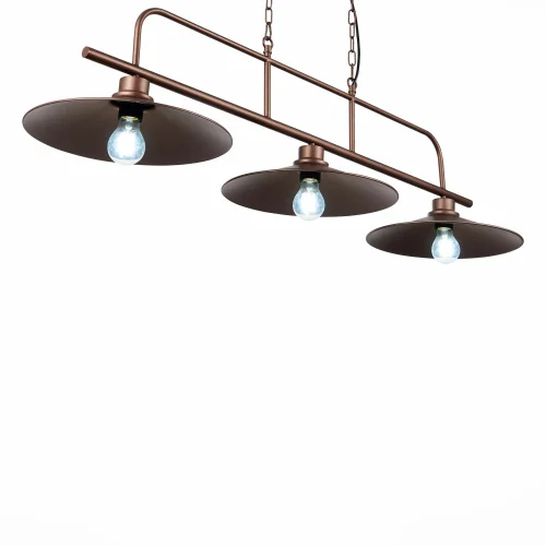 Люстра подвесная лофт SСARNO SL265.403.03 St-Luce коричневая на 3 лампы, основание коричневое в стиле лофт  фото 4