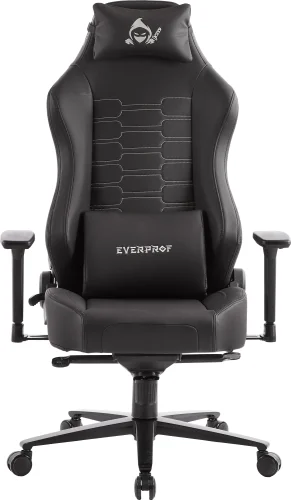 Геймерское кресло Blackshot Экокожа Черный EP Blackshot PU Black Everprof, чёрный/экокожа, ножки//, размеры - 1300*1380***770* фото 2