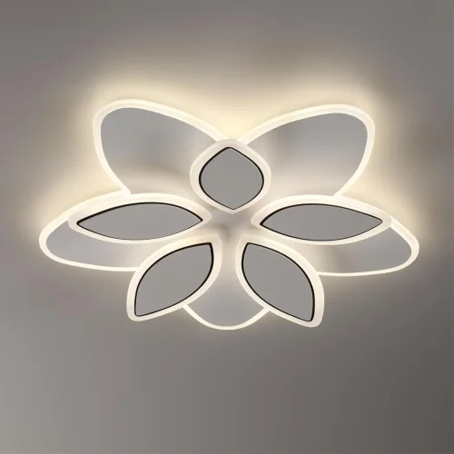 Светильник потолочный LED Lotus 8014/75CL Lumion белый на 1 лампу, основание белое в стиле минимализм фото 6