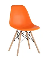 Стул EAMES, оранжевый, дер. ножки УТ000000654 Stool Group, оранжевый/пластик, ножки/металл/коричневый, размеры - ****460*530