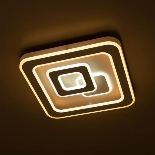 Люстра потолочная LED с пультом Квест CL739140 Citilux белая на 1 лампа, основание белое в стиле современный с пультом фото 3