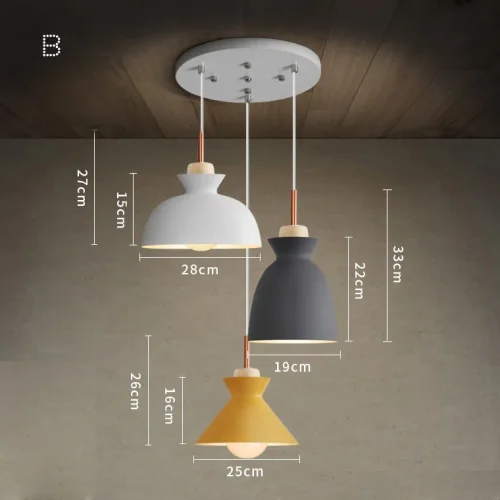 Светильник подвесной OMG TRIO B Round 179798-26 ImperiumLoft белый 3 лампы, основание белое в стиле современный скандинавский 