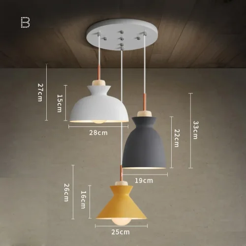 Светильник подвесной OMG TRIO B Round 179798-26 ImperiumLoft белый на 3 лампы, основание белое в стиле скандинавский современный 