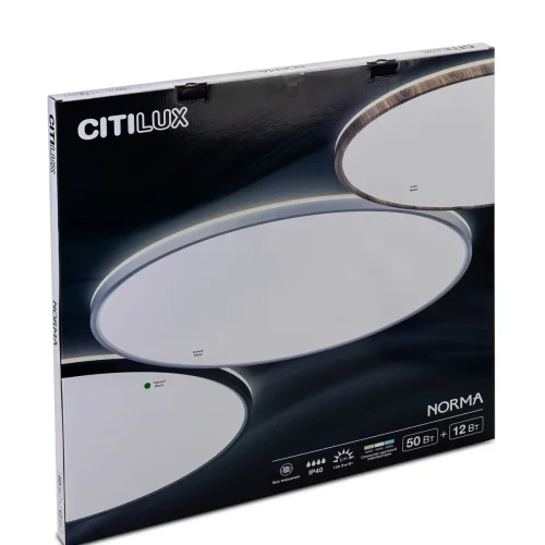 Светильник потолочный LED Norma CL748601 Citilux белый на 1 лампу, основание чёрное в стиле современный круглый фото 7
