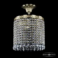 Светильник потолочный 19201/25IV G Bohemia Ivele Crystal прозрачный 3 лампы, основание золотое в стиле классический sp