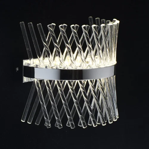 Бра Аделард 642023801 MW-Light прозрачный на 1 лампу, основание хром в стиле современный фото 4