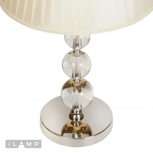 Настольная лампа Armonia T2510-1 nic iLamp бежевая 1 лампа, основание никель металл в стиле современный американский  фото 3