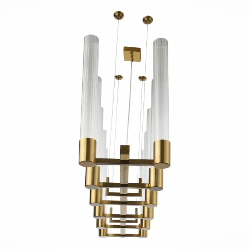 Люстра подвесная Terni SL1229.303.12 ST-Luce прозрачная на 12 ламп, основание латунь в стиле современный  фото 3