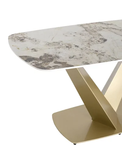Стол обеденный Аврора, 160*90, керамика светлая УТ000034889 Stool Group столешница мрамор из керамика фото 3