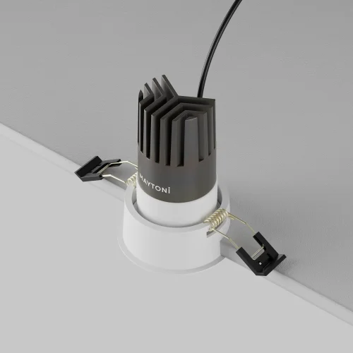 Светильник точечный LED Dip DL116-10W-3K-W Maytoni белый на 1 лампу, основание белое в стиле современный хай-тек круглый фото 5
