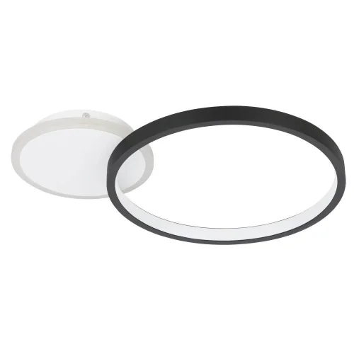 Светильник потолочный LED Gafares 900421 Eglo чёрный 1 лампа, основание белое в стиле минимализм современный кольца