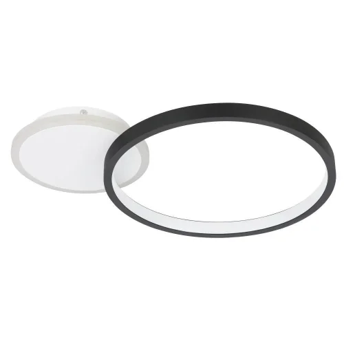 Светильник потолочный LED Gafares 900421 Eglo чёрный на 1 лампу, основание белое в стиле современный минимализм кольца