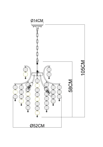 Люстра подвесная Pipirima A4089LM-6AB Arte Lamp белая на 6 ламп, основание античное бронза медь в стиле арт-деко современный прованс фото 2