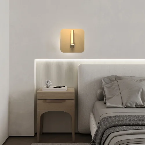 Бра с выключателем LED Ios 176 C175-WL-01-6W-MG Maytoni золотой на 1 лампу, основание матовое золото в стиле хай-тек минимализм фото 7