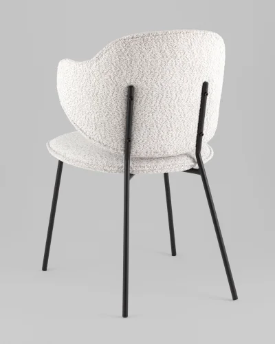 Стул Bellamy, букле светло-серый УТ000040260 Stool Group, серый/букле, ножки/металл/чёрный, размеры - *820**** фото 4