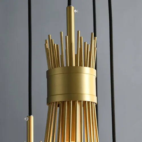 Светильник подвесной GISKEN MORE L4 212242-23 ImperiumLoft латунь 4 лампы, основание латунь в стиле современный  фото 8