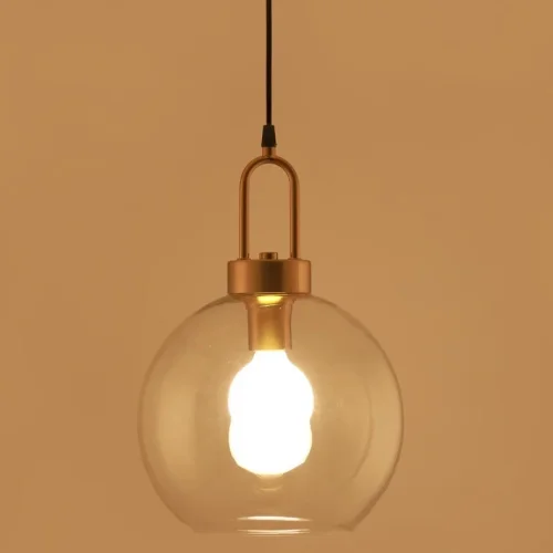 Светильник подвесной GAUSS шар 25 прозрачный 189522-26 ImperiumLoft прозрачный 1 лампа, основание латунь в стиле современный  фото 3