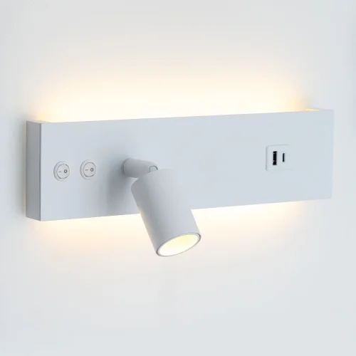 Бра с выключателем LED USB Декарт CL704460 Citilux белый на 1 лампу, основание белое в стиле современный хай-тек для чтения usb фото 10