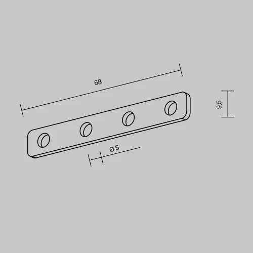 Комплект прямых соединителей для демпферного шинопровода, 4 шт Magnetic track system Exility TRA034D-C-42S Maytoni серебряный в стиле для светильников серии Magnetic track system Exility натяжной потолок exility тонкая магнитная фото 3