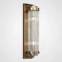 Бра Brass Kiosk 60 143823-22 ImperiumLoft прозрачный 2 лампы, основание латунь в стиле современный 