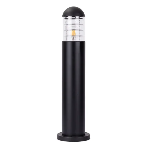 Парковый светильник Coppia A5217PA-1BK Arte Lamp уличный IP44 чёрный на 1 лампу, плафон прозрачный в стиле современный E27