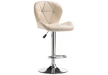 Барный стул Trio 1 beige 15033 Woodville, бежевый/экокожа, ножки/металл/, размеры - 900*1100***460*480