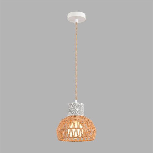 Светильник подвесной Boho 8367/1A Lumion бежевый на 1 лампу, основание белое в стиле скандинавский фото 4 Светильник подвесной Boho 8367/1A Lumion бежевый на 1 лампу, основание белое в стиле скандинавский фото 4