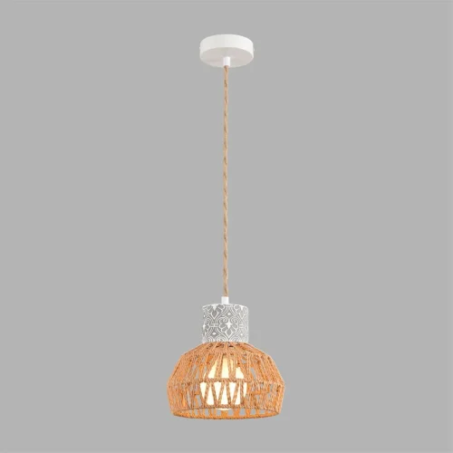Светильник подвесной Boho 8367/1A Lumion бежевый на 1 лампу, основание белое в стиле скандинавский фото 4 Светильник подвесной Boho 8367/1A Lumion бежевый на 1 лампу, основание белое в стиле скандинавский фото 4