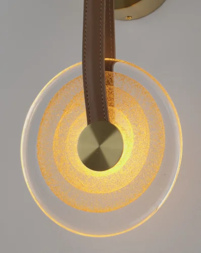 Бра LED Orbique V11682-WL Moderli прозрачный на 1 лампу, основание золотое в стиле современный фото 5
