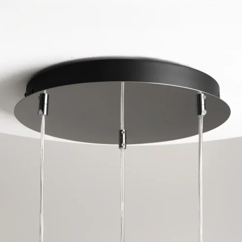 Светильник подвесной LED Drop MOD273PL-L33CH3K Maytoni серый янтарный на 3 лампы, основание хром в стиле современный каскад фото 9